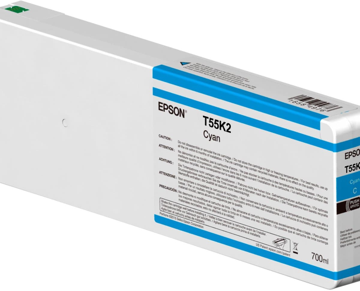 Epson T55K200 inktcartridge, origineel, cyaan - 1 stuk