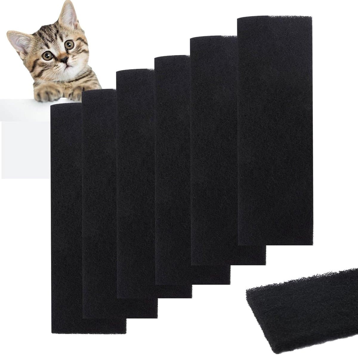 6 Pack Carbon Filters voor Litter Robot 3 - Geactiveerde Houtskool Kattenbak Vervangingsfilters voor Geurabsorptie en Vochtbestrijding in Huis