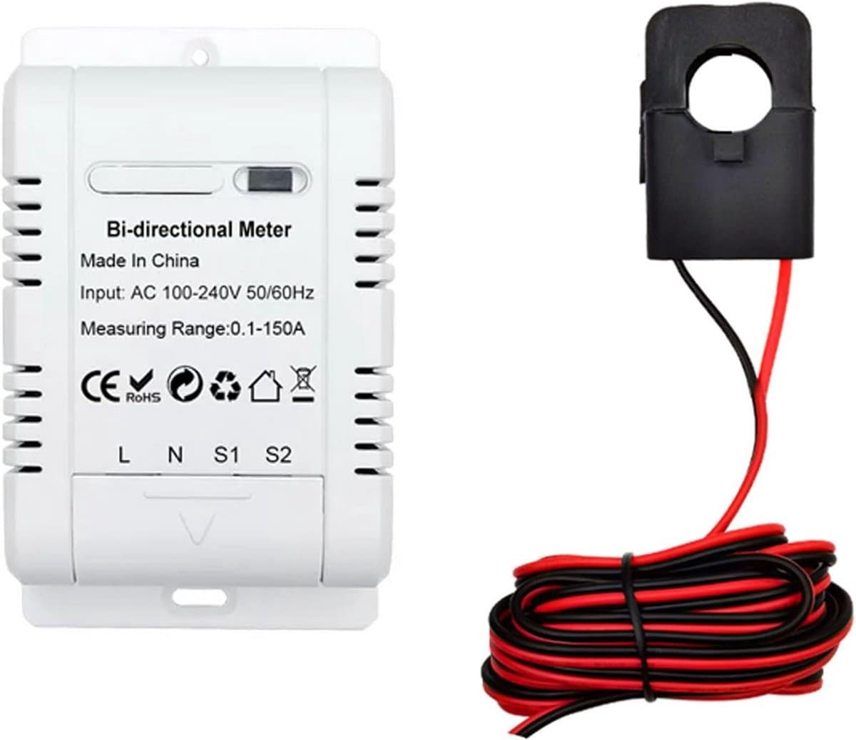 Slimme WiFi Energiemeter met Klemstroomsensor voor Tweeweg Meting en Monitoring