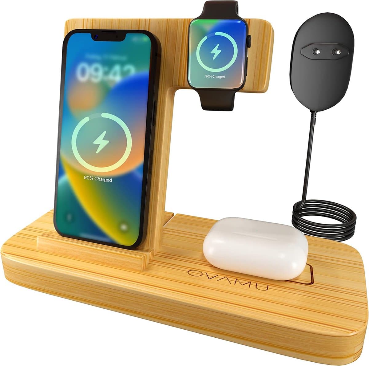 Oplaadstation - Draadloos Oplaadstation - Oplaadstation geschikt voor X - Mobiel, Telefoon, Oortjes en Horloge