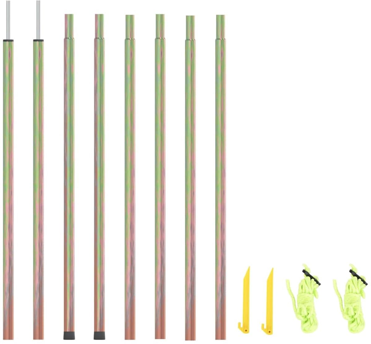 vidaXL - Zonneschermpalen - 2 - st - 250 - cm - gegalvaniseerd - staal