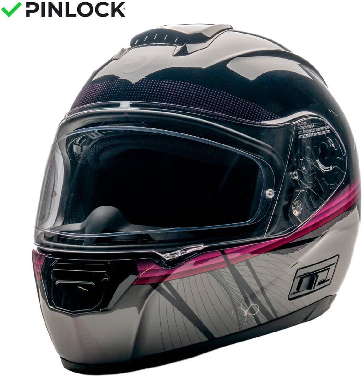 MOTOBLOUZ OPTIMUS KERSBLOESEM Integraalhelm - ECE 22.06 gekeurde Helm Scooter, Motor & Brommer - Heren & Dames - Zwart/Glanzend Roze - XS