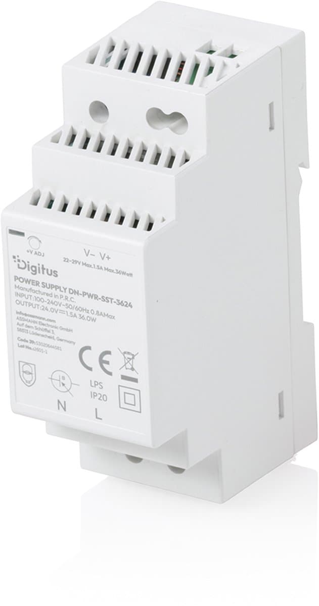 Digitus DN-PWR-SST-3624 DIN-rail netvoeding 24 V/DC 1.5 A 36 W Inhoud 1 stuk(s)