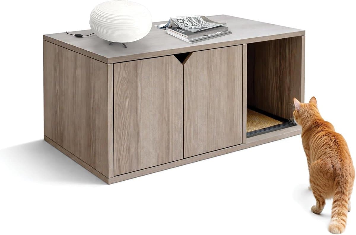 Leo Sustainable Litter Box Wit (Grijs)