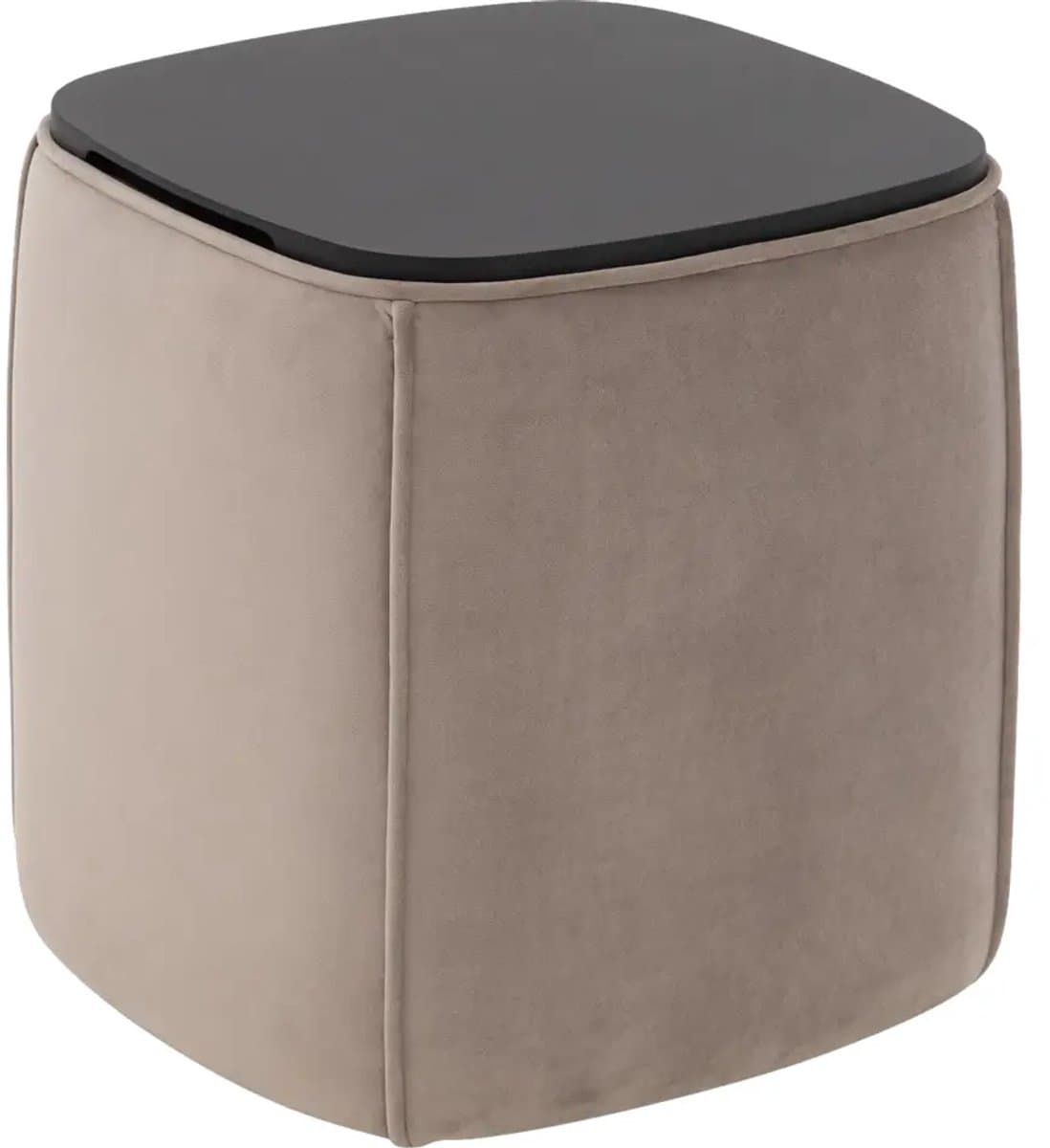 Goossens Nachtkastje Milano, 45 Cm B X 45 Cm H X 45 Cm D Met Oplegblad Hout - Velvet Bruin