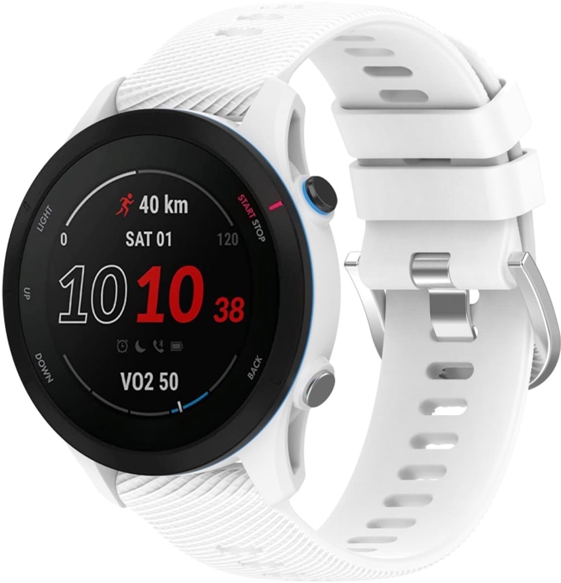 Voor Samsung Galaxy Watch Active 2 44 mm 20 mm effen kleur zachte siliconen horlogeband (wit)