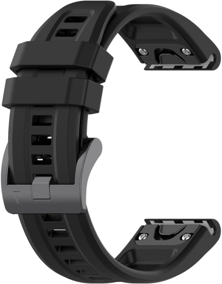 For Garmin Fenix 7X Solar 26mm Silicone Sport Pure Color Watch Band(Black)