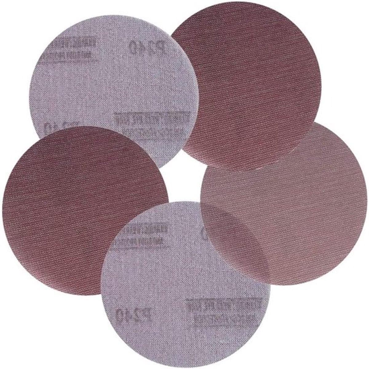 - Schuurpapier - Schuurschijven - Stofvrij - Polijsten - Anti-Blokkerend - Schuren - 5 Pack 6 Inch 150mm Mesh Haak & Loop Netto Schuurschijf 120 Grit