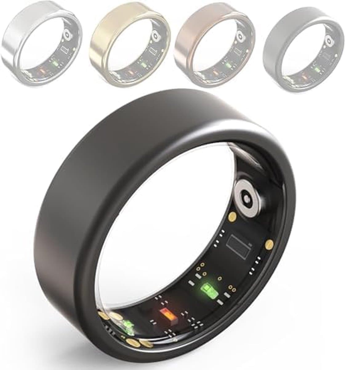 Smart Ring - Fitness Tracker Ring - Gezondheid Monitoren - 100m Waterdicht - 7 Dagen Batterij - Zwart