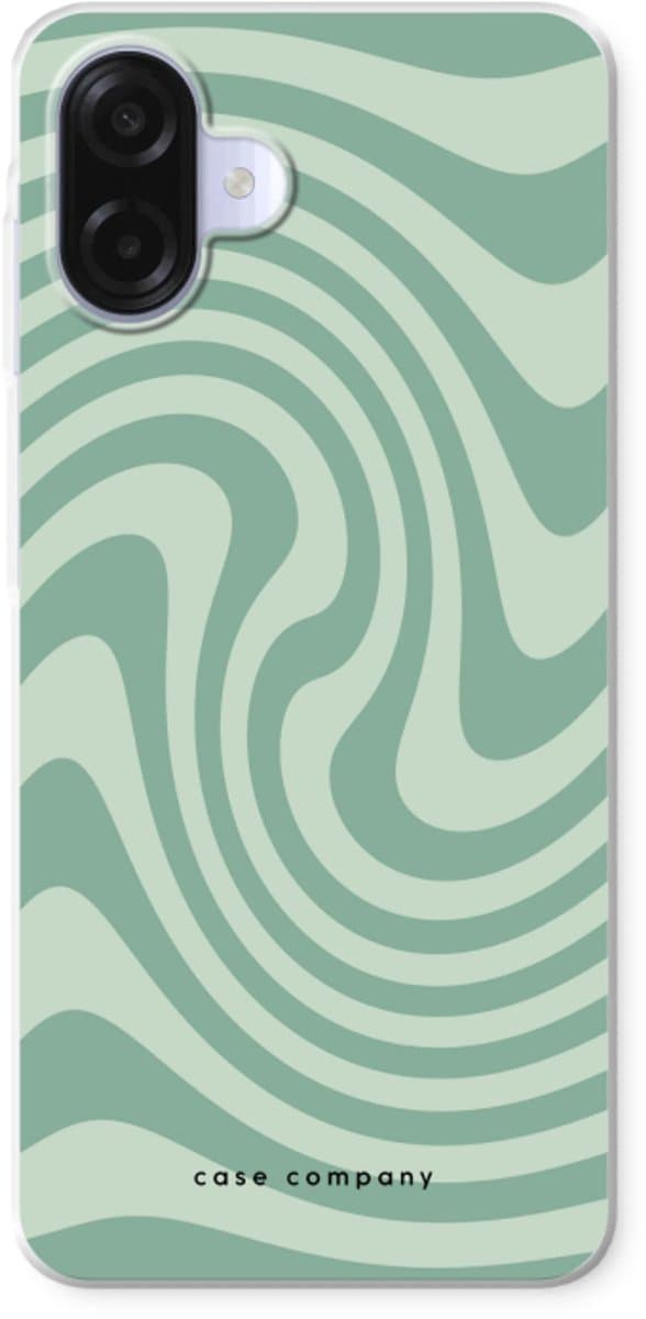 Case Company® - Hoesje geschikt voor Samsung Galaxy A07 hoesje - Swirl Groen - Soft Cover Telefoonhoesje - Bescherming aan alle Kanten en Schermrand