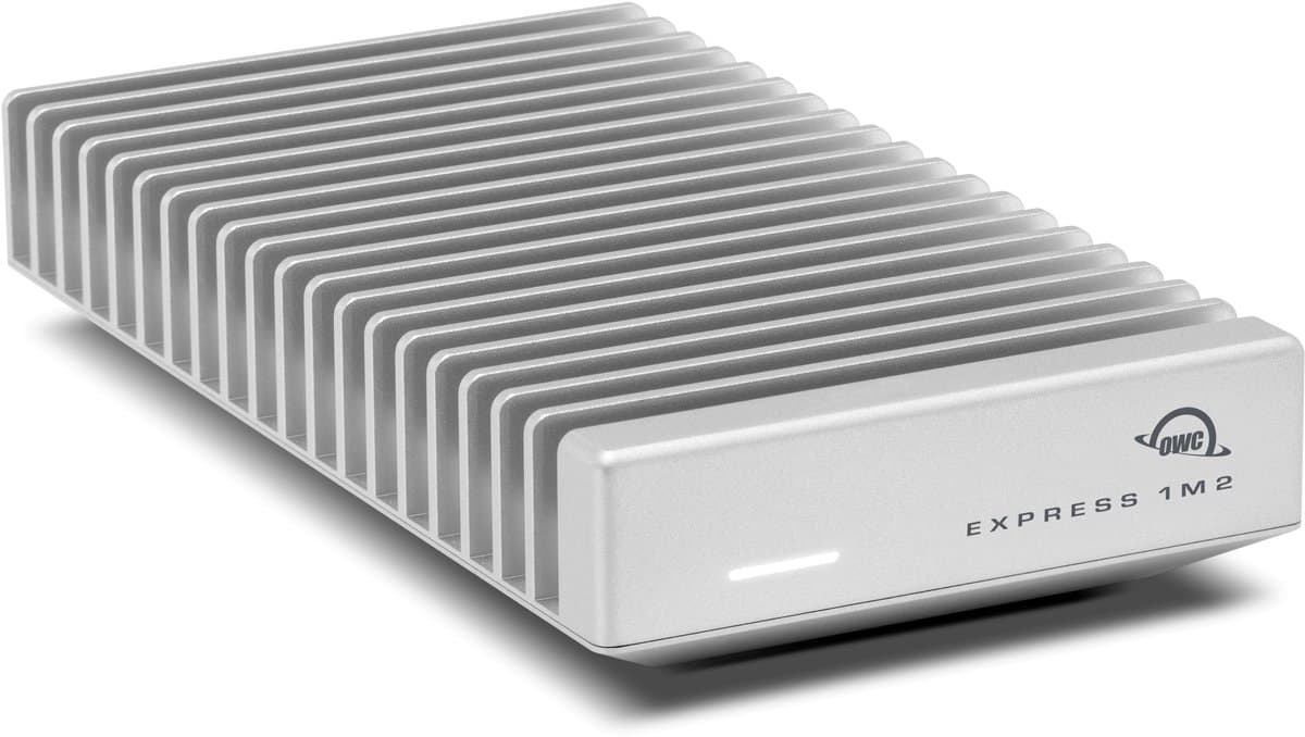 OWC Express 1M2 - Behuizing voor Externe Draagbare NVMe SSD - USB4 (80Gb/s) - Warmteafvoer - Zilver