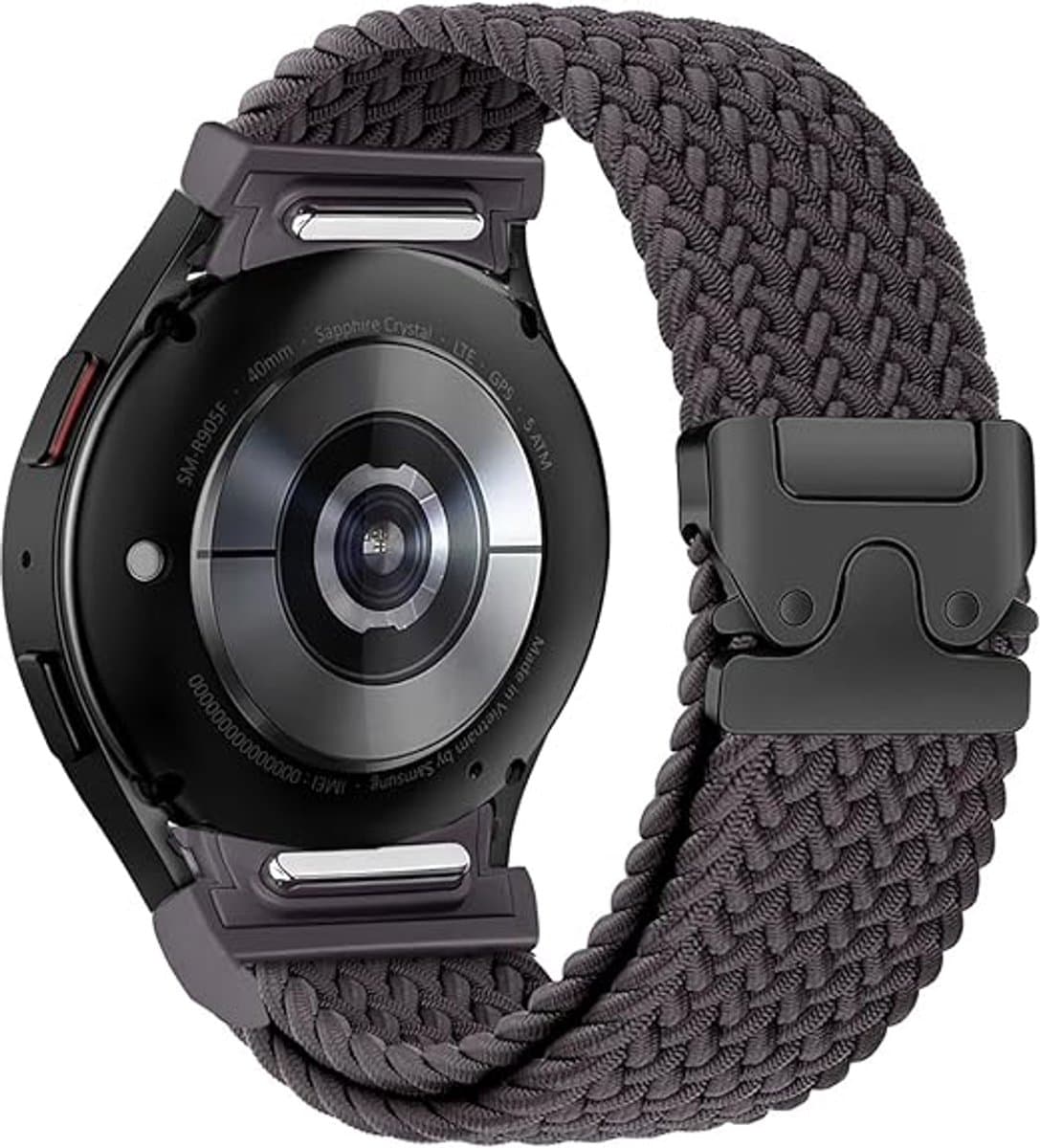 Geen Gap Nylon Gevlochten Band gescht voor Galaxy Watch 7/FE/6/5/4 40mm 44mm, Elastische Magnetische Gesp Band voor Galaxy Watch 6 Classic/4 Classic/5 Pro Herren Damen