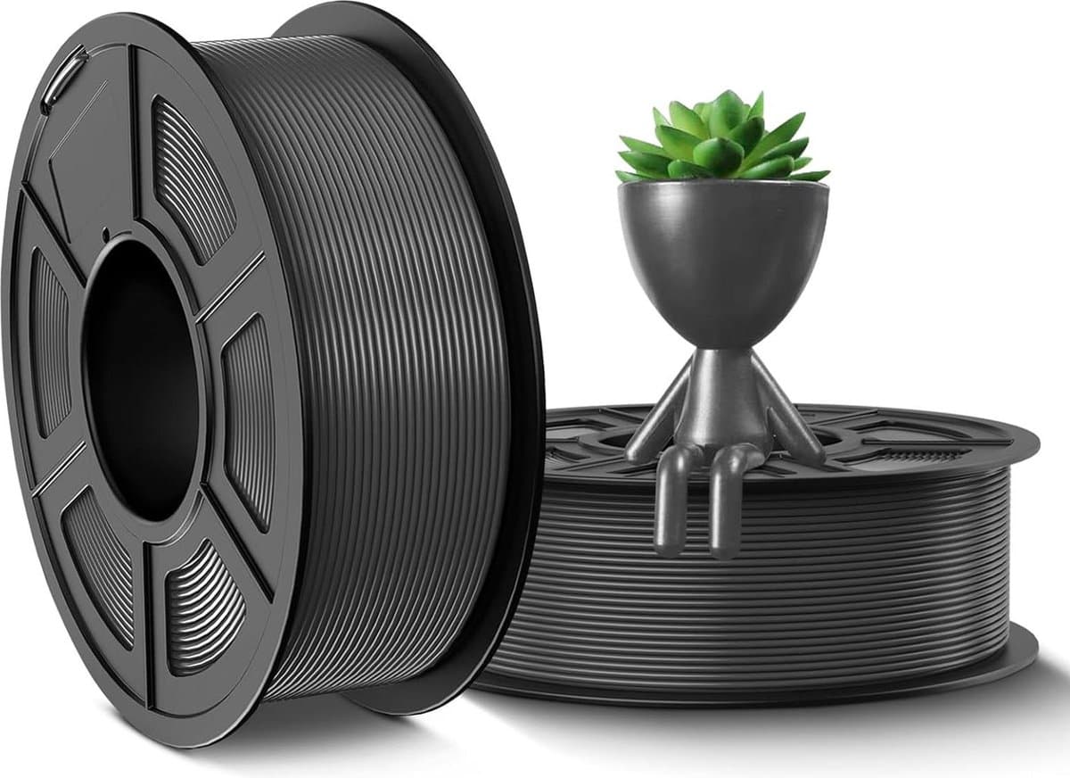 175mm PETG-filament 2kg grijs hoge taaiheid 3D-printers 2 spoelen 1kg per spoel FDM-printers