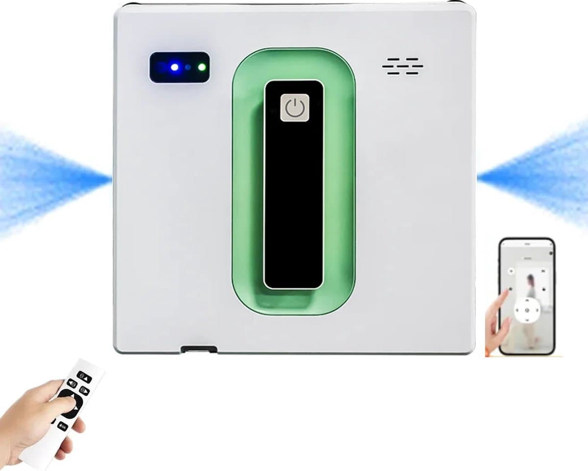 PuRuikai - PRK-N21 - Robotstofzuiger - Robotstofzuiger met Dweilfunctie - Roborock - Raam Robotstofzuiger - 240V - 800W - Snoerlengte 4,5M - Wit
