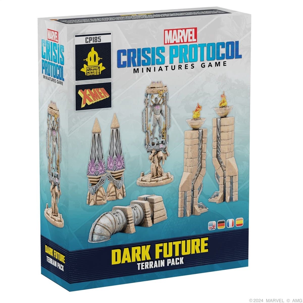 Atomic Mass Games Marvel speelset Dark Future Terrain Pack miniaturen.
