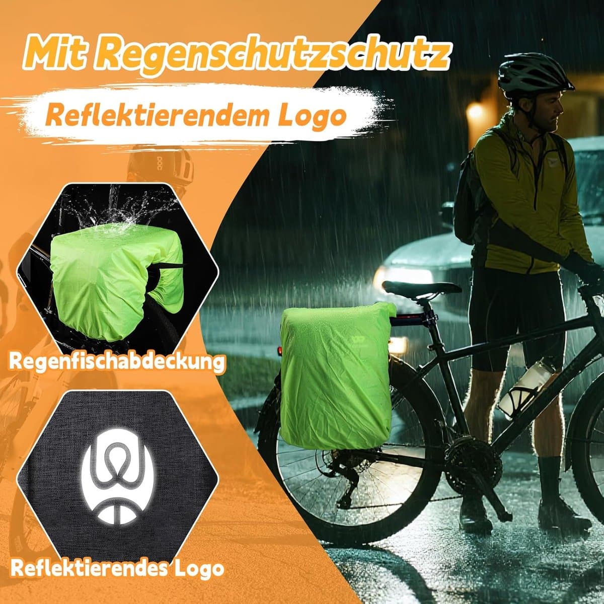 Dubbele Fietstas - Fietstassen 35L - Waterafstotend - Fietstassen Electrische Fietsen - Zwart