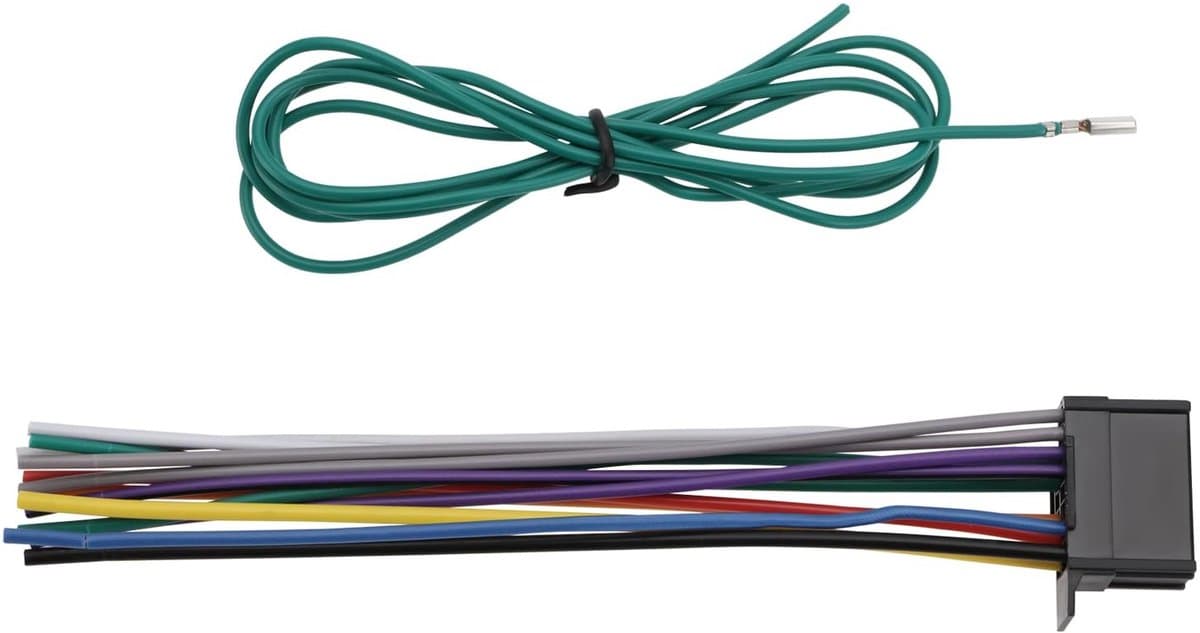 Allecto - 16Pin Auto Stereo Power Speaker Draad Harnas - Geschikt voor Pioneer Radio - 12V - 1m Groene Lijn - 15cm Lengte - Hoogwaardige Connector