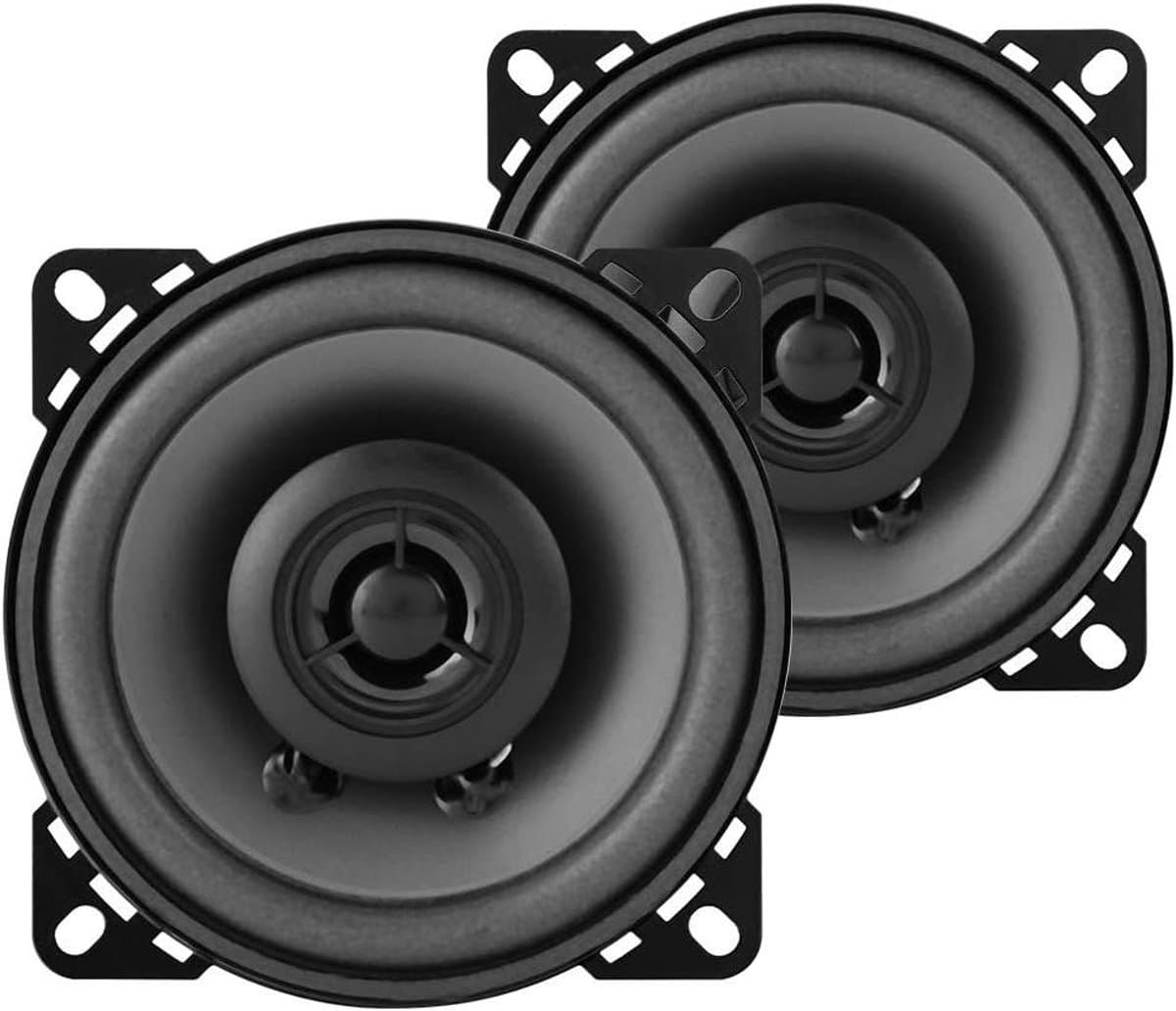 Autoluidsprekers 2 Stuks - Auto Audio - Verbeterde Geluidskwaliteit - Duurzame Rubberen Bekleding - 4 Inch - Zwart