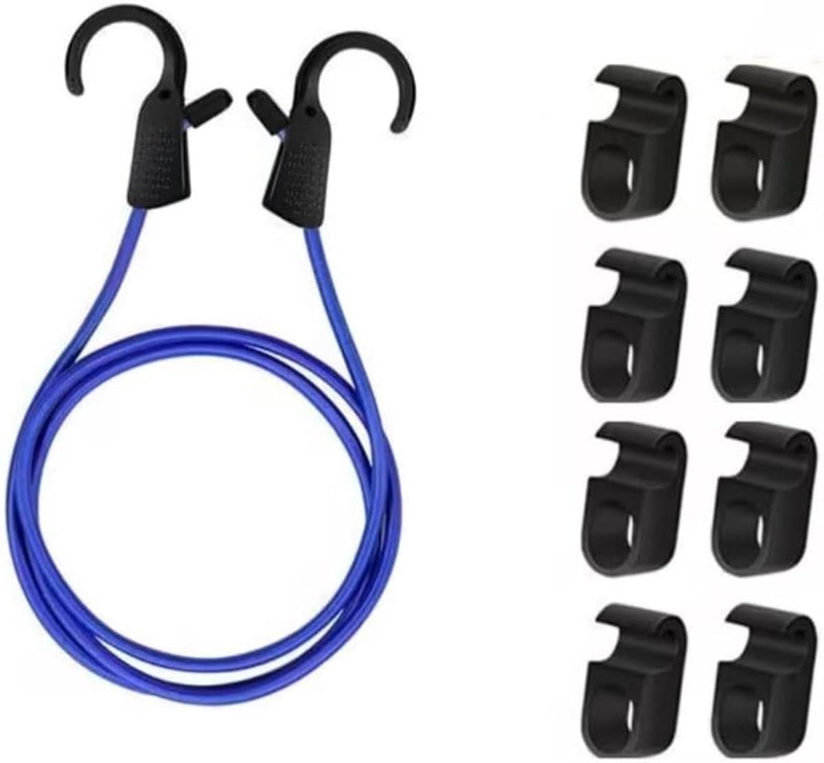 Drooglijn Kofferbak - Bagagenet Elastisch - Kleding Drogen - Verstelbaar Nylon - N.v.t. - Zwart