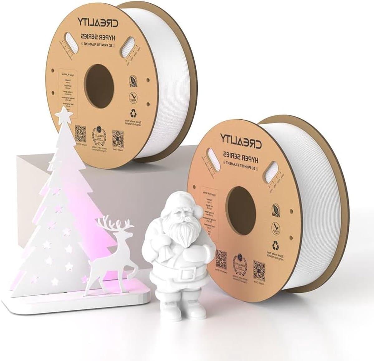3D Printer Filament - PLA Filament - Hogesnelheid Printen - Hoge Vloeibaarheid - 2 kg - Wit