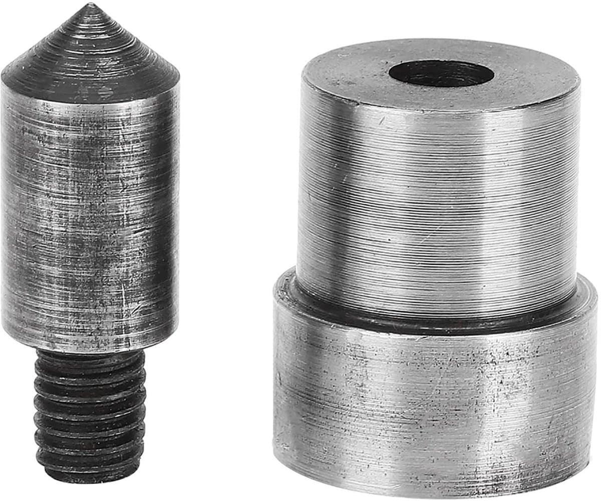 Dailygoods- Oogje Handpers - Grommet Kit - Metalen Oogjes - Diverse Matrijsvormen - Geschikt voor Leer - Inclusief Puntige en Platte Koppen