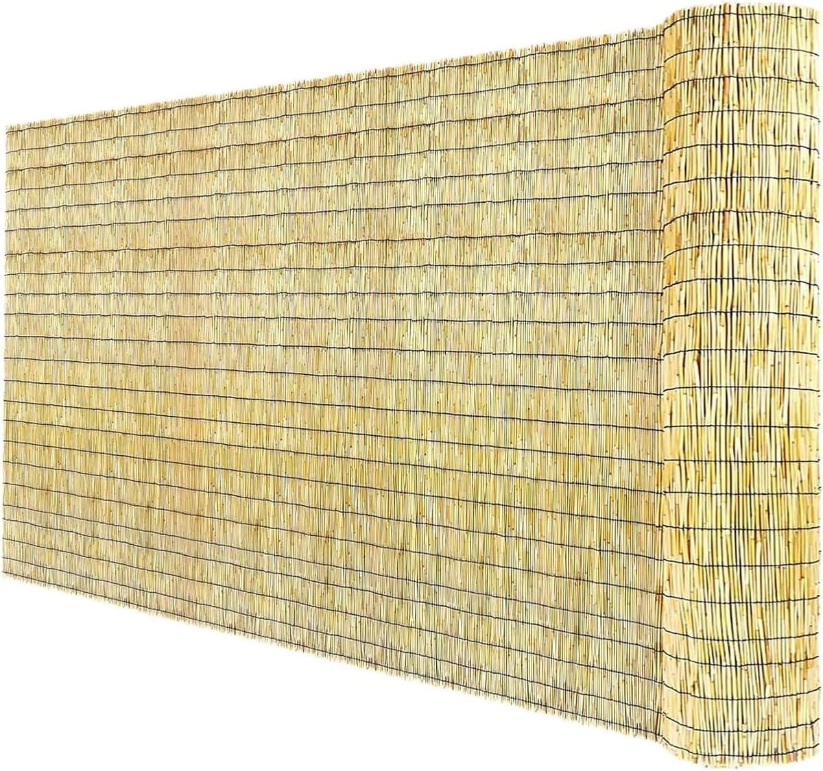 Natuurlijk Rietmat - Tuinafscheiding Rol - Meer Privacy Creëren - Huurdersvriendelijke Montage - 180x500cm - Natuurlijk