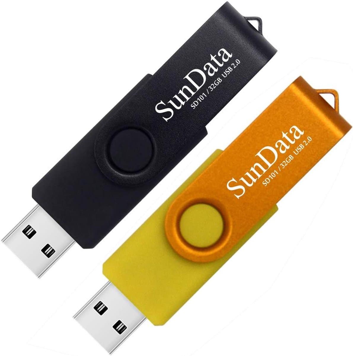 USB sticks - Geheugensticks - Data opslaan - Draaibaar metaal design - 32 GB - Zwart Goud