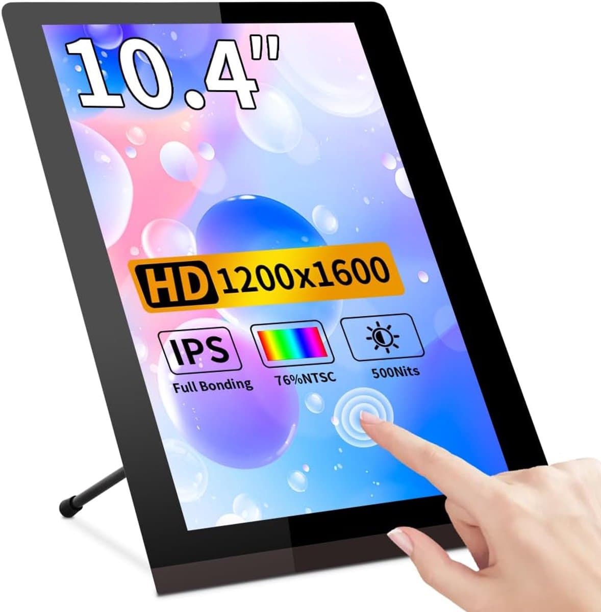 Touchscreen Monitor - Mini Display - Extra Scherm - Optische Bonding - 10.4 Inch - Zwart