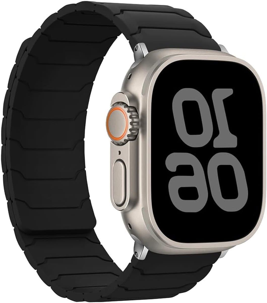 Sterke Silicone Magnetische Sportband voor Smartwatch 46mm 42mm 44mm 45mm 49mm, Geschikt voor Mannen en Vrouwen, Ideaal voor Sport en Activiteiten