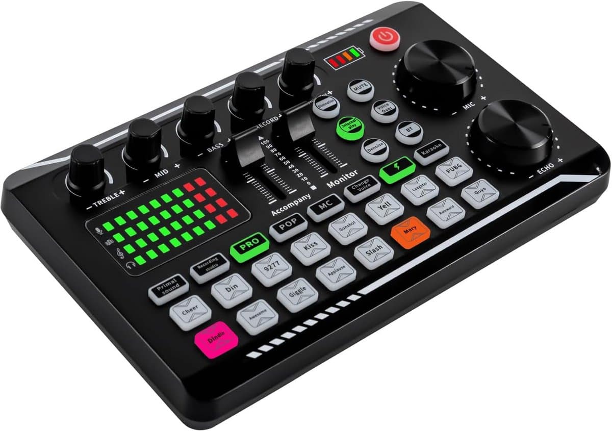 Professionele Audio Mixer & Geluidscontroller met Bluetooth voor Live Streaming en Opnames