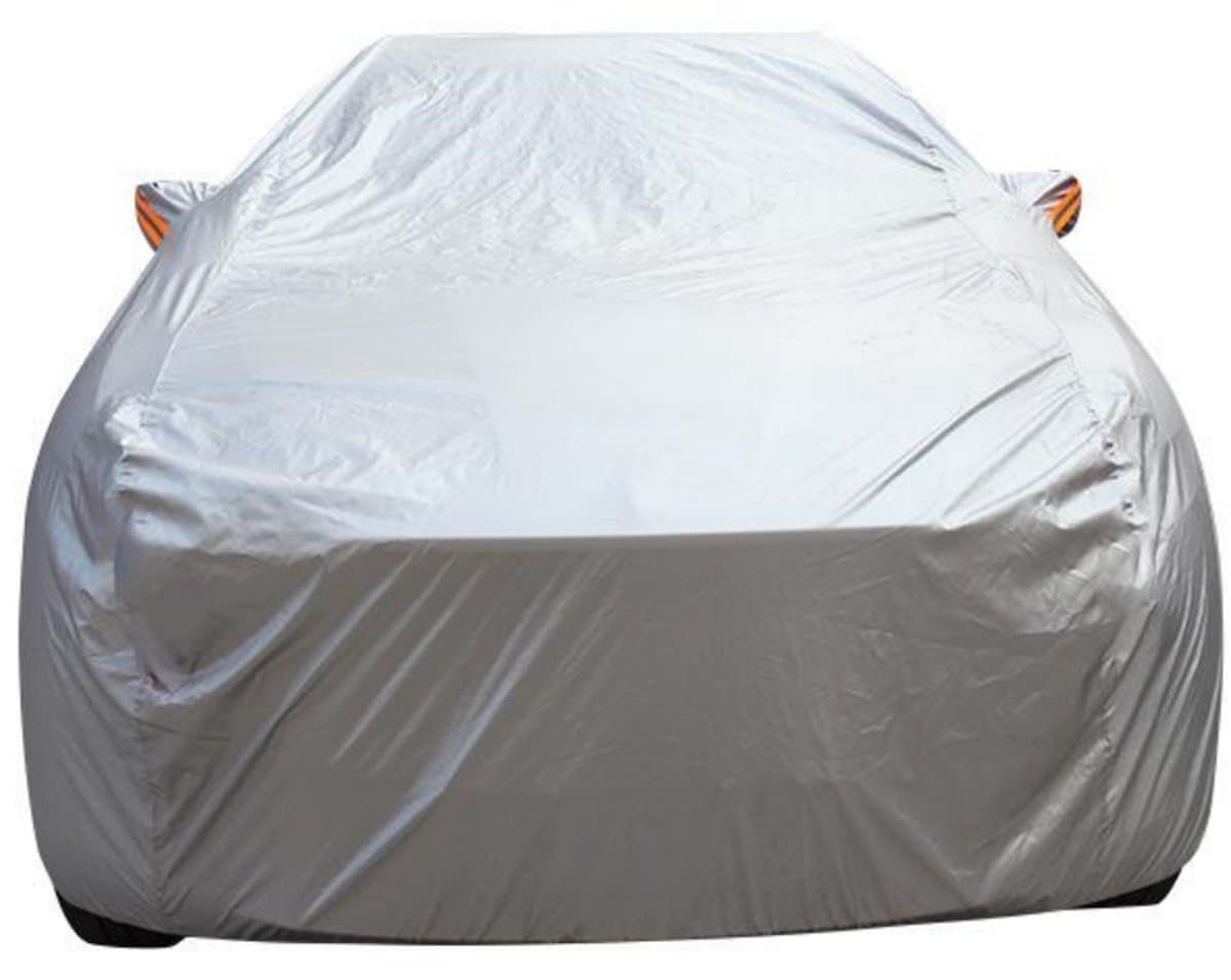 GELLDG Universele autohoes - Autohoes geschikt voor buiten - 170T zilvergecoate stof - Volledig waterdicht - Krasbestendig - Zon- en stofbestendig - Stevig en duurzaam - 430*160*120 cm