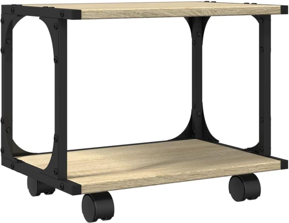 Compacte Printerkast met 2 Lades - Ideaal als Printermeubel en Bureau Organizer
