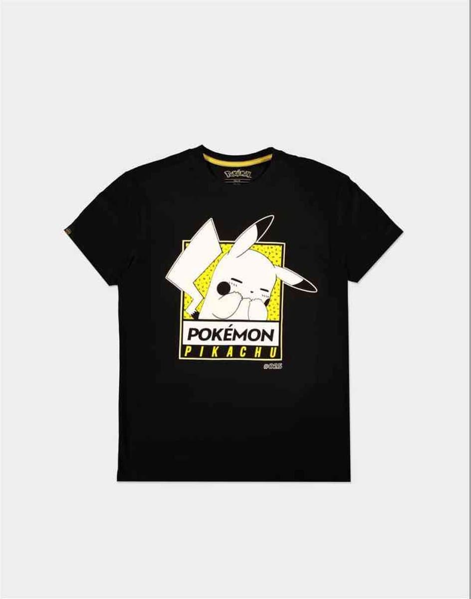 Pokémon - Embarrassed Pika Heren T-shirt - S - Zwart