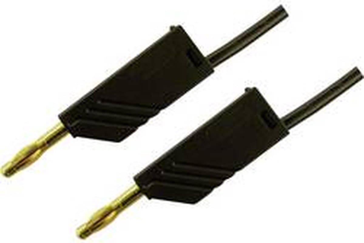 SKS Hirschmann MLN 200/2,5 SW Meetsnoer Banaanstekker 4 mm Banaanstekker 4 mm 2.00 m Zwart 1 stuk(s)