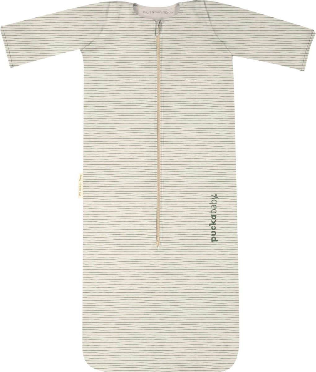 Puckababy Bag 2 Seasons zomerslaapzak baby (6m-2.5j) - Green Stripes - TOG 0.5-0.25 - 2 seizoenen