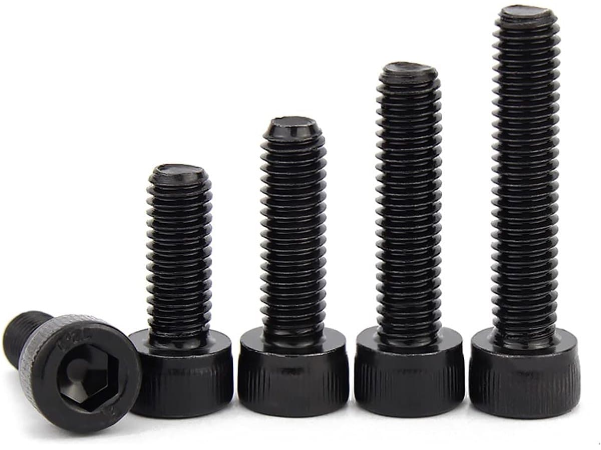 12.9 Grade Legering Staal Hex Socket Cap Schroeven Schroef Zwart Inbusbout Machineschroeven M8×10mm,20 pcs