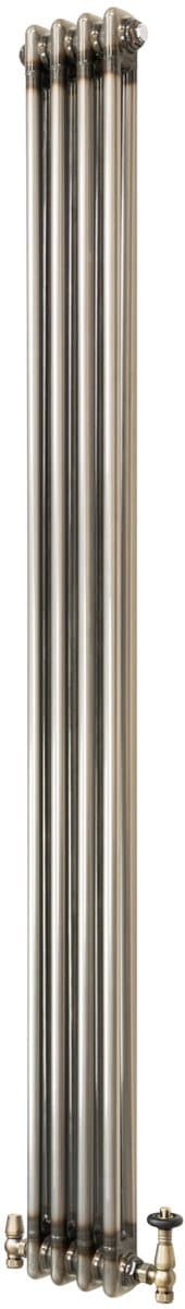 Traditionele radiator & kraan - 2-Kolom 1800x200 mm - ruw metaal klassieke stijl