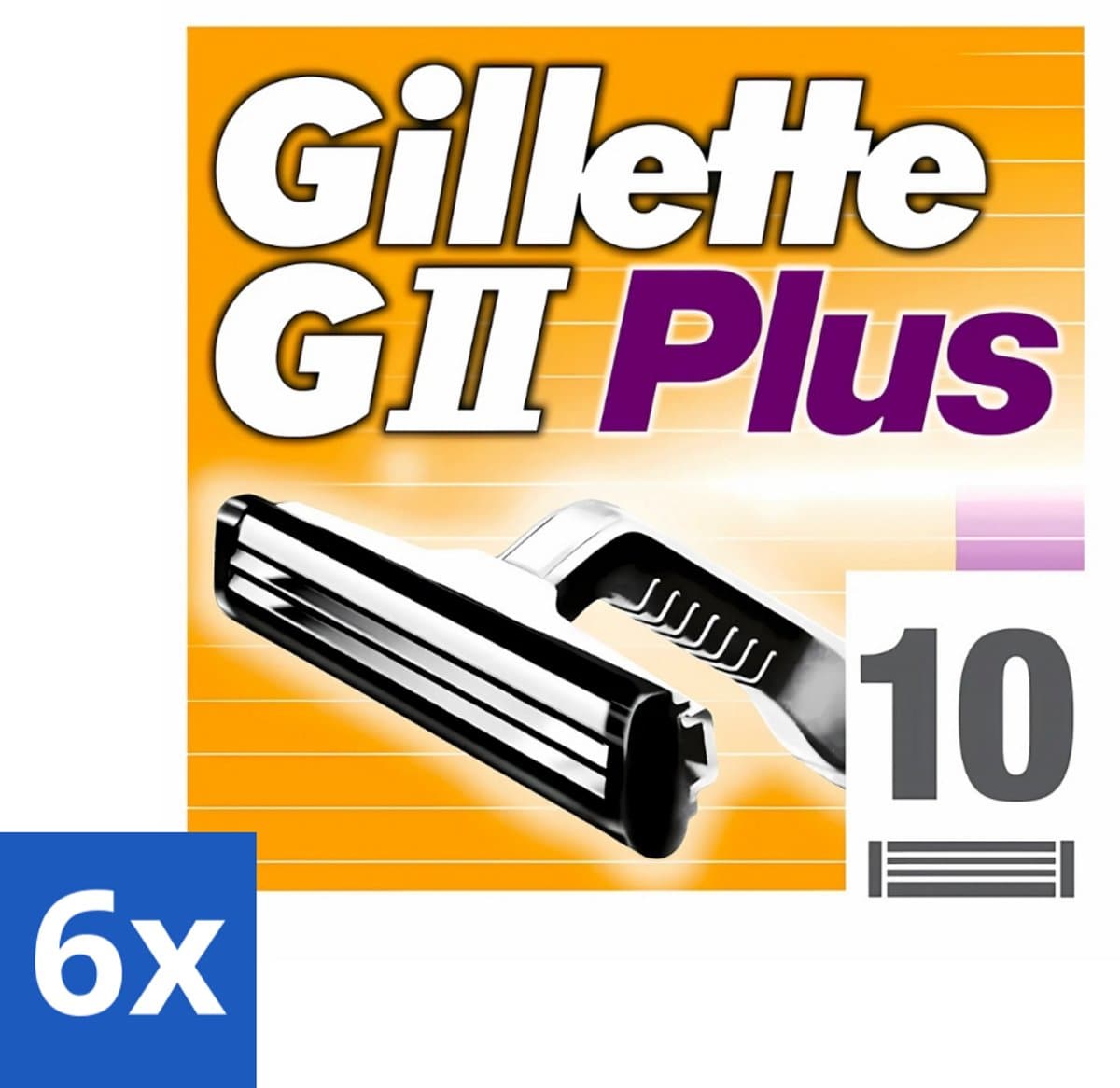 6 x Gillette - GII Plus - Wegwerpscheermesjes - Comfortabele scheerbeurt - 10 Scheermesjes - Scheermesjes - Scheermes - Scheerhandgrepen - Gillette Gii Plus - Gillette Gii