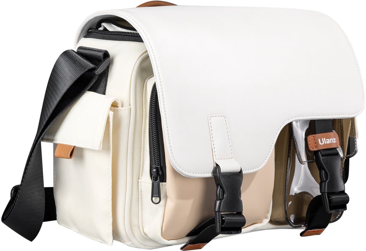 Ulanzi MS12 Messenger Bag - Voor 14 inch Laptop en Statief - Met Magnetische Sluiting en Snelle Toegang - Waterafstotend Polyester - Wit