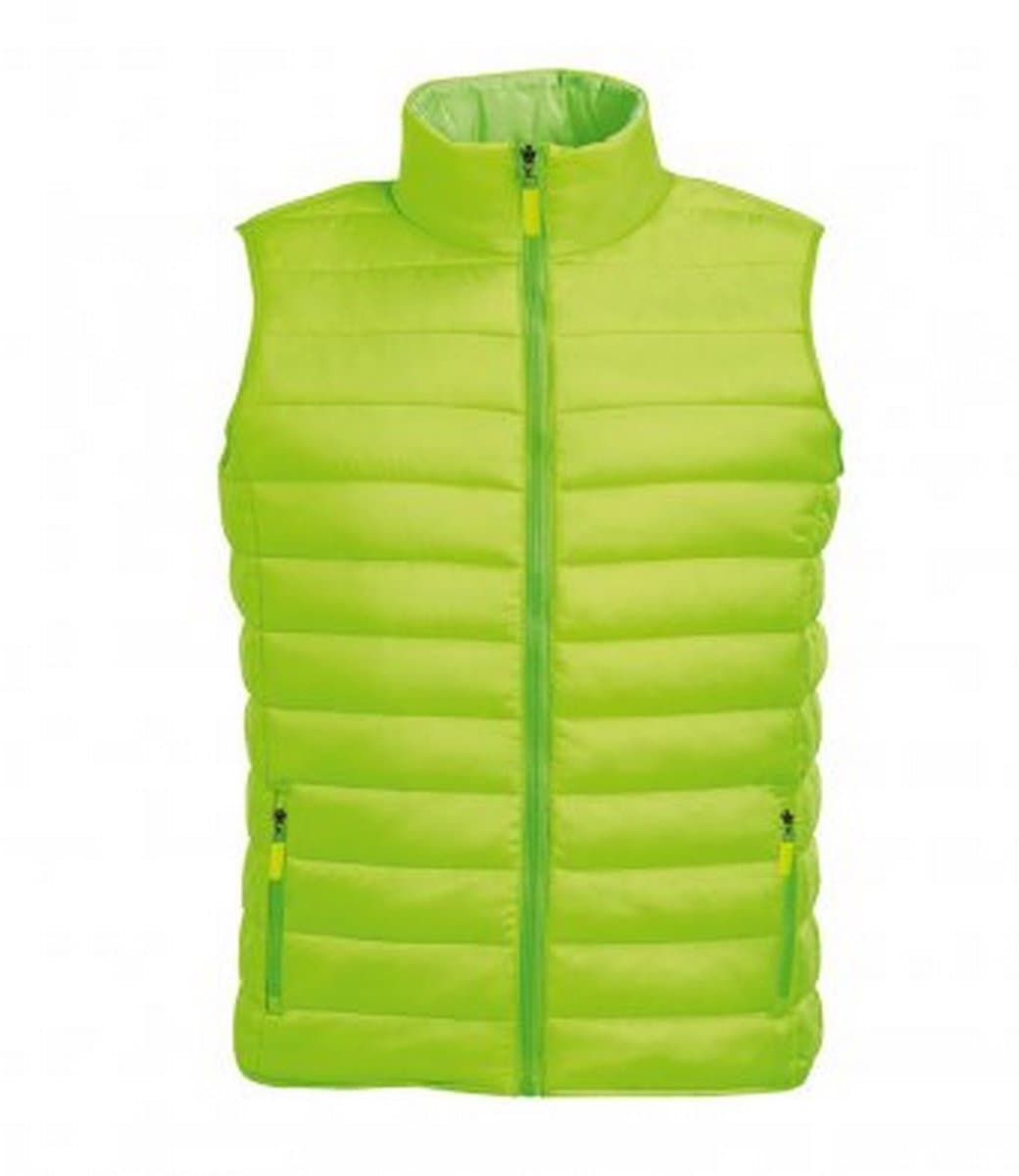 SOLS Herengolf Gewatteerde Waterafstotende Bodywarmer/Gilet (Neon Lime)