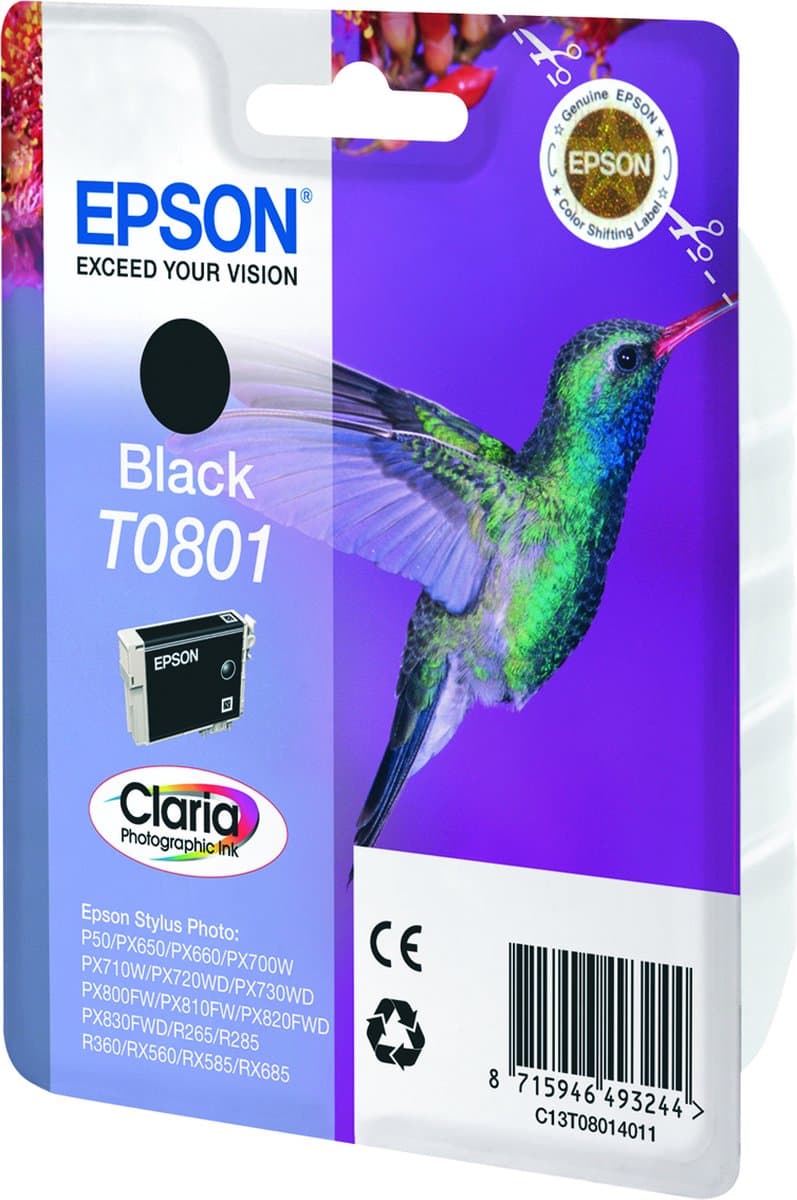 Epson T0801 - Inktcartrdige / Zwart