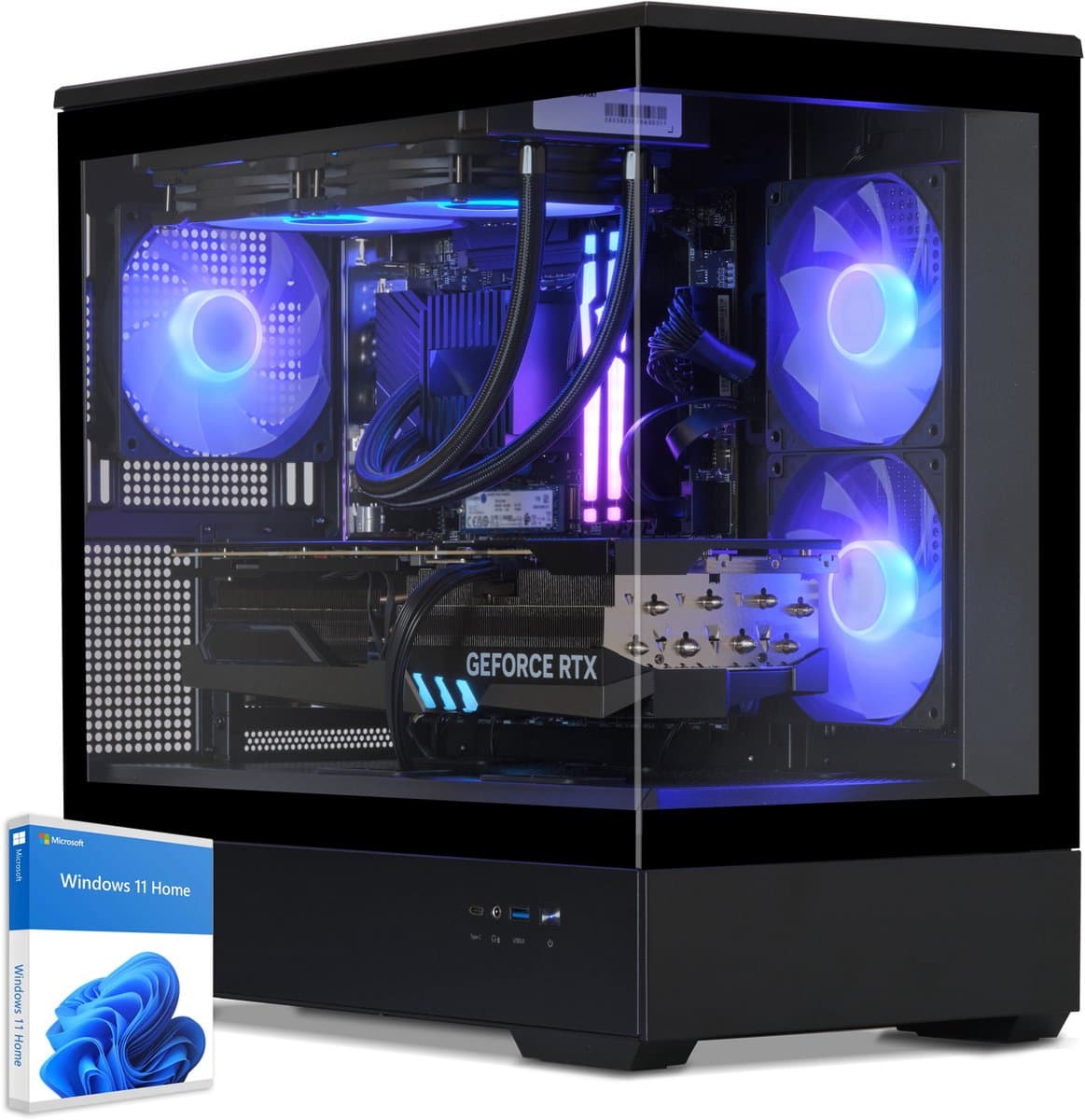 Sedatech Advanced Gaming PC Waterkoeling Full Vision • Intel i5-12600KF 10x 3.7GHz • Geforce RTX5060 • 32Gb RAM • 2Tb SSD M.2 • WiFi • Bluetooth, USB C • Windows 11 • Desktop computer