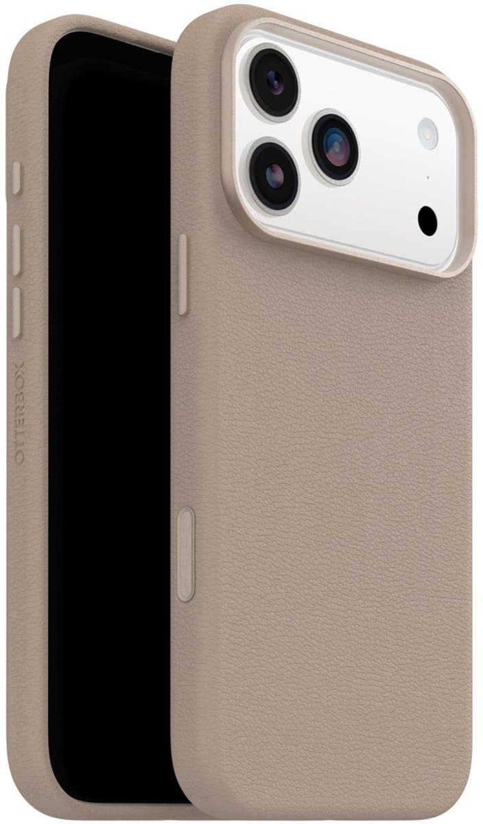 Otterbox Symmetry iPhone 17 Pro Max Back Cover met MagSafe Magneet Leer Grijs