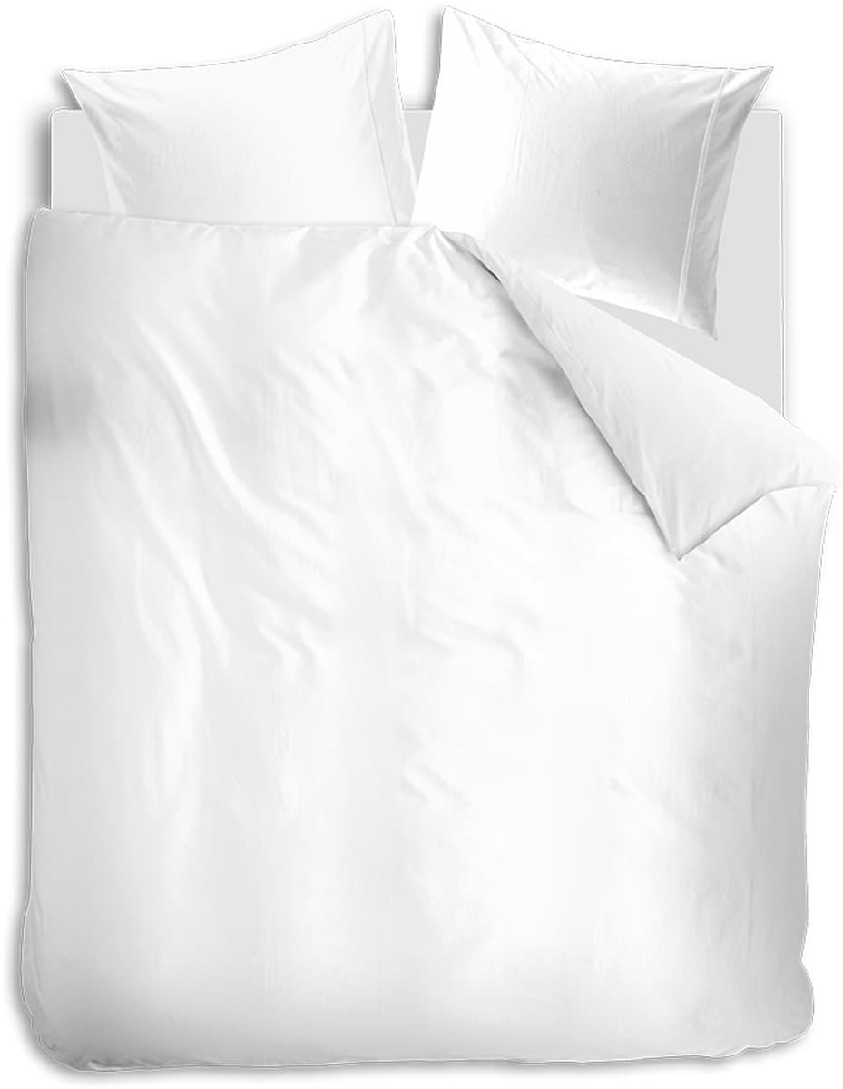Auping Clear white satin Dekbedovertrek - Tweepersoons 240 x 220 cm - Katoensatijn - Wit