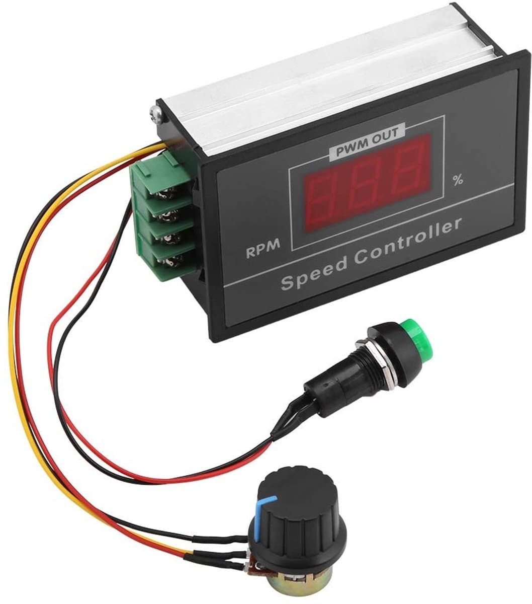 Shopcentral - Fan Speed Controller - Motor Speed Controller - Eenvoudige installatie - Geschikt voor DC Motoren - Digitale snelheidsweergave - Perfect ...