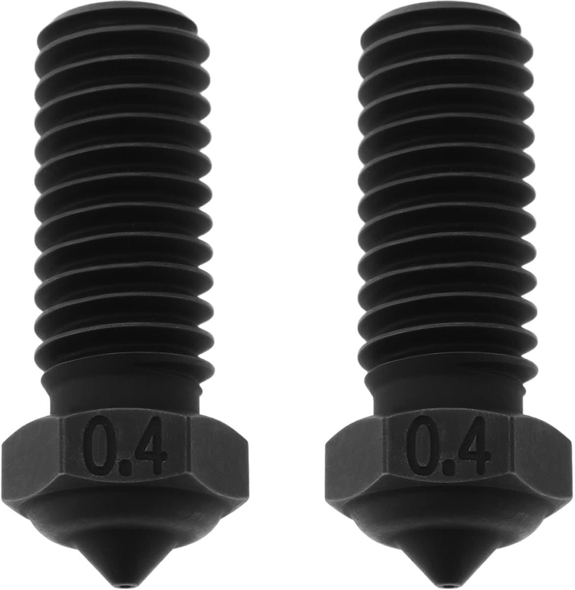 JHUBERS- Nozzle 0.4mm - 2 Stuks - Harde Staal - M6 - Compatibel met QIDI X-SMART3/X-PLUS3/X3 - Slijtvast en hittebestendig - 3D Printer Nozzle