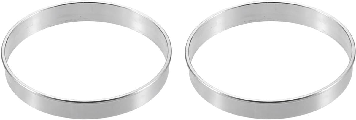 JHUBERS- Middenring Aluminiumlegering - 2 Stuks - Buitendiameter 67,1 mm - Binnendiameter 66,1 mm - Inbouwdiepte 10 mm - Zilverkleurig - Naafring