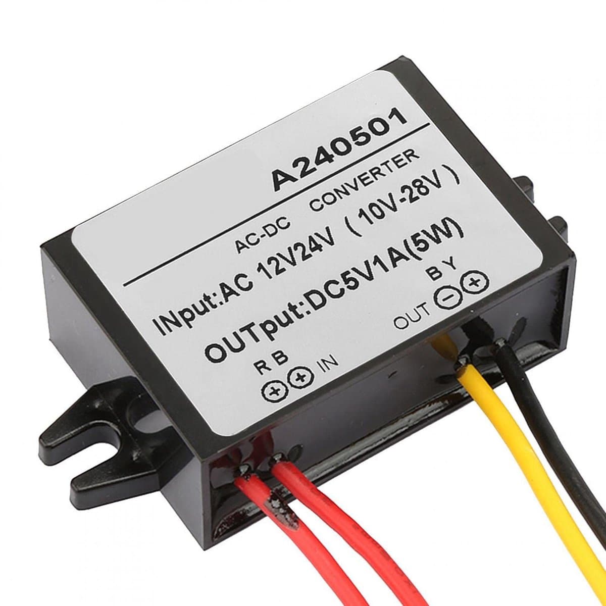 aladdien - Step Down Converter - Buck Voltage Converter - Vlamvertragende Behuizing - Waterdicht en Stofdicht - Voor Auto Monitor en Ventilator - 2A