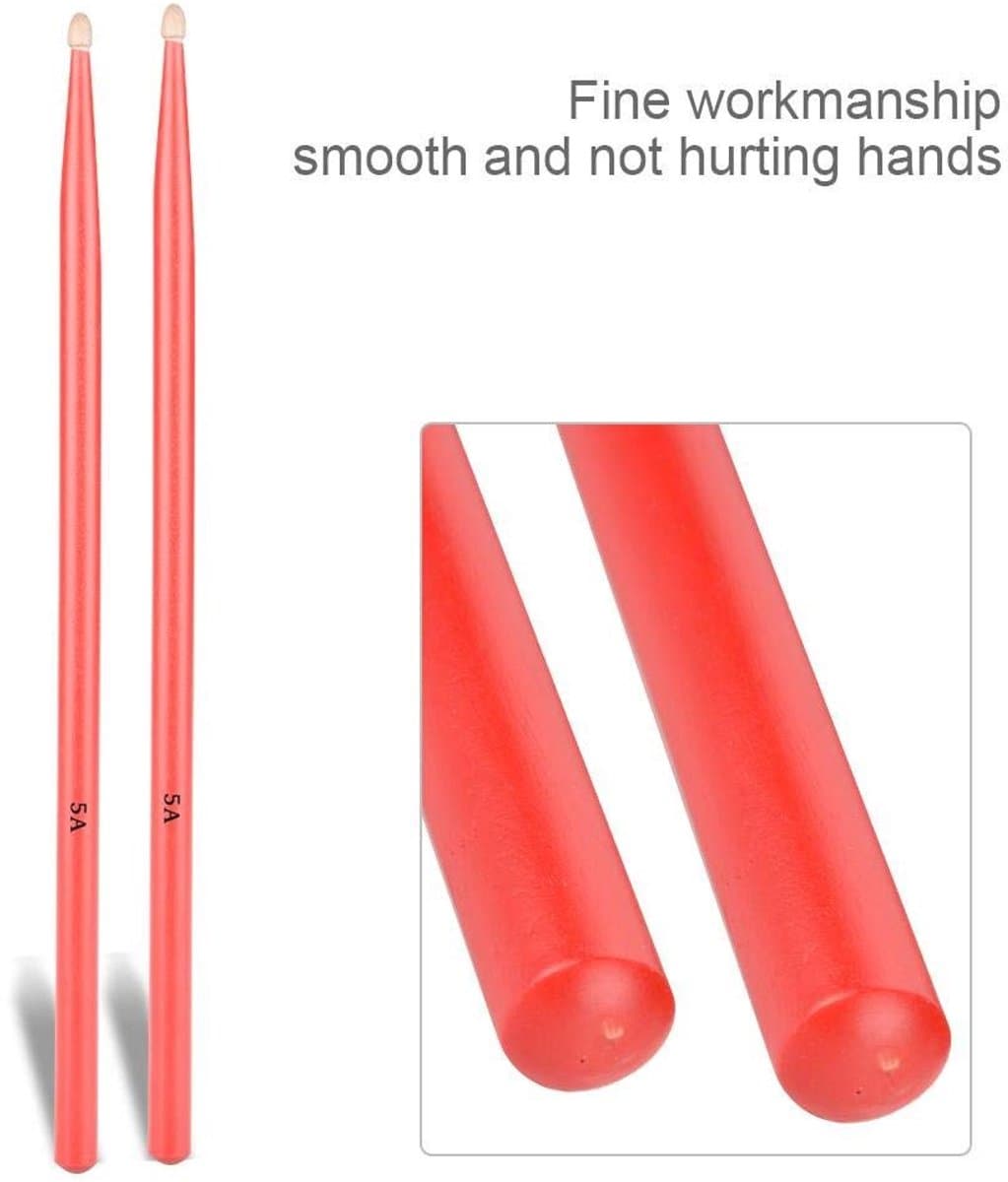 Dailygoods- Drumsticks Lichtgewicht - 5A Drumsticks - Duurzaam Esdoorn - Antislip Polijsten - Houten Tips - Geschikt voor Beginners