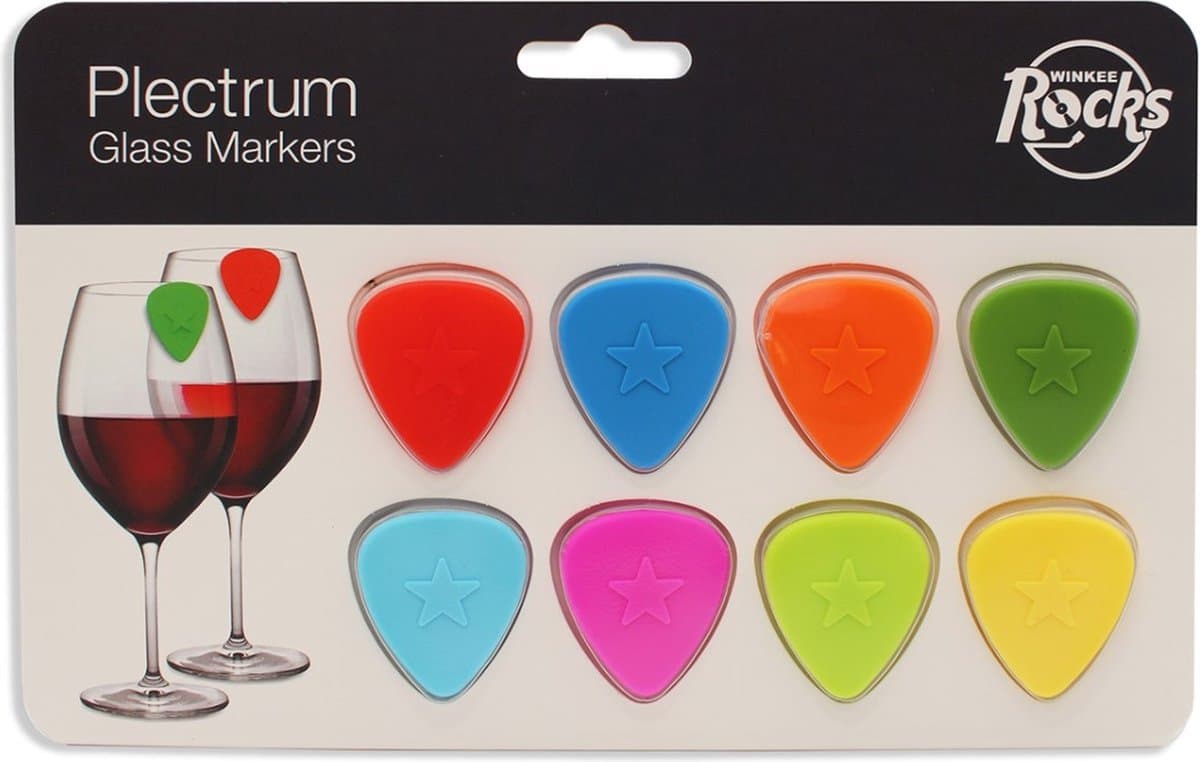 Plectrum glasmarkering - 8 stuks - Mags